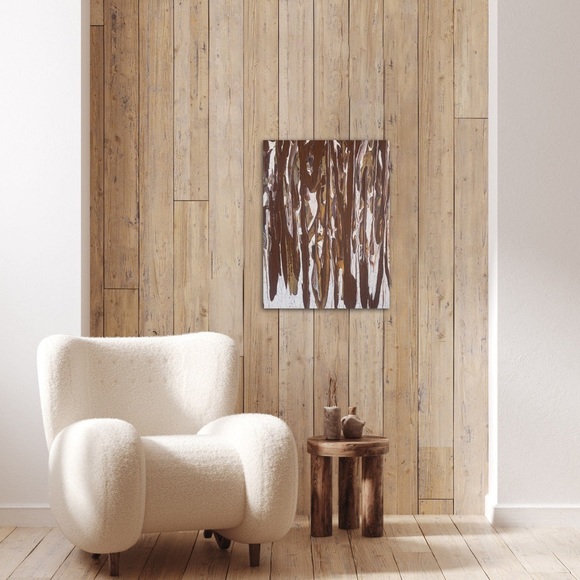 Into the wild, medium, abstract tree nature, accent home, original art painting - Picture 5 of 5